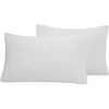 Image de Lot de 2 taies d'oreiller en gaze de coton blanc 50x70 cm