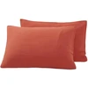 Image de Lot de 2 taies d'oreiller en gaze de coton terracota 50x70 cm