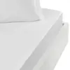 Image de Drap housse en percale bonnet 40cm blanc 80x200 cm