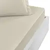 Image de Drap housse en percale bonnet 40cm ficelle 160x200 cm