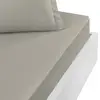 Image de Drap housse en percale bonnet 40cm gris perle 90x200 cm