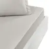 Image de Drap housse en percale bonnet 40cm gris perle 140x200 cm