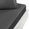 Image de Drap housse en percale bonnet 40cm anthracite 200x200 cm
