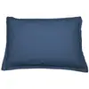 Image de Llot de 2 taies d'oreiller en percale lavée indigo 50x70 cm