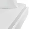 Image de Ddrap housse en percale lavée bonnet 30 cm blanc 160x200 cm