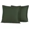 Image de Llot de 2 taies d'oreiller en percale de coto eucalyptus 65x65 cm