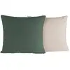 Image de 2 taies d'oreiller bicolores en percale eucalyptus/ficelle 65x65 cm