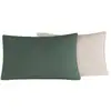 Image de 2 taies d'oreiller bicolores en percale eucalyptus/ficelle 50x70 cm