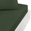 Image de Drap housse en percale bonnet 40cm eucalyptus 90x200 cm