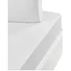 Image de Drap housse satin de coton bonnet 40 cm blanc 180x200 cm