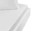 Image de Ddrap housse en coton bonnet 30 cm blanc 80x200 cm