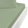 Image de Ddrap housse en coton bonnet 30 cm sauge 180x200 cm
