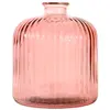 Image de Vase en verre recyclé strié pétale 18 cm