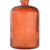 Image de Vase en verre recyclé strié brique 23 cm