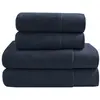 Image de Ensemble de bain 4 pièces en coton peigné zéro twist bleu nuit
