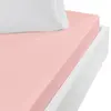 Image de Drap housse en jersey coton bonnet 30 cm poudre 90x190 cm