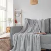 Image de Pplaid polaire côtelé extra doux et chaud blanc/anthracite 150x180 cm