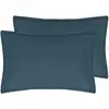 Image de Lot de 2 taies d'oreiller en flanelle de coton indigo 50x70 cm