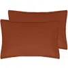 Image de Lot de 2 taies d'oreiller en flanelle de coton auburn 50x70 cm