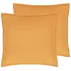 Image de Lot de 2 taies d'oreiller en flanelle de coton caramel 65x65 cm