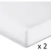 Image de Lot de 2 protège-matelas imperméables coton blanc 200x200 cm