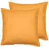 Image de Llot de 2 taies d'oreiller en coton caramel 65x65 cm