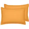 Image de Llot de 2 taies d'oreiller en coton caramel 50x70 cm