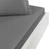 Image de Drap housse en percale de coton galet 90x190 cm
