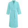 Image de Peignoir mixte kimono en coton bleu turquoise l