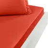 Image de Drap housse en percale de coton terracota 120x190 cm