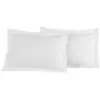 Image de Llot de 2 taies d'oreiller en percale de coto blanc 50x70 cm