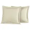 Image de Llot de 2 taies d'oreiller en percale de coto ficelle 65x65 cm