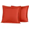 Image de Llot de 2 taies d'oreiller en percale de coto terracota 65x65 cm