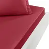 Image de Drap housse en percale de coton cardinal 160x200 cm