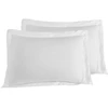 Image de Llot de 2 taies d'oreiller rayées en satin de blanc 50x70 cm