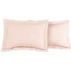 Image de Llot de 2 taies d'oreiller en percale de coto poudre 50x70 cm