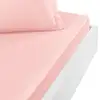 Image de Drap housse en percale de coton poudre 90x200 cm