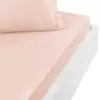 Image de Drap housse en percale de coton poudre 180x200 cm