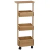 Image de Desserte roulettes 4 niveaux bambou