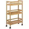 Image de Desserte roulettes 3 niveaux bambou linha