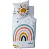 Image de Parure de lit arc en ciel pour enfant coton blanc 140x200 cm