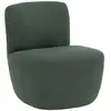 Image de Fauteuil chauffeuse assise moelleuse et dossier arrondi polyester vert
