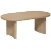 Image de Table basse aspect bois avec plateau ovale naturel 110 x 60