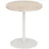 Image de Table café ronde en travertin minérale blanc 40 x 40
