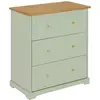 Image de Commode 3 tiroirs en bois avec plateau en frêne céladon 72 x 39