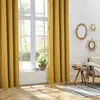 Image de Rideau thermique et isolant uni polyester jaune ocre 140x260 cm