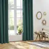 Image de Rideau thermique et isolant uni polyester bleu canard 140x260 cm