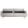 Image de Canapé convertible 3 places uni polyester gris clair 214x86x83 cm