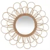 Image de Miroir en rotin fleur D56cm