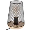 Image de Lampe en métal et bois noir